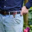 Load image into Gallery viewer, Key Holder - Berry/navy
