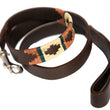 Load image into Gallery viewer, Polo Dog Lead - Copper/beige/green stripe