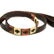Load image into Gallery viewer, Polo Dog Lead - Copper/beige/green stripe