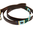 Load image into Gallery viewer, Polo Dog Lead - Green/pale blue/navy/cream stripe