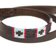 Load image into Gallery viewer, Polo Dog Lead - Navy/pale blue/red stripe