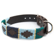 Load image into Gallery viewer, Polo Dog Collar - Green/pale blue/navy/cream stripe