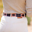 Load image into Gallery viewer, Polo belt - Pink/navy/white stripe
