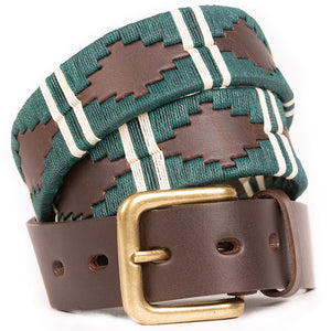 Polo Belt - Green double stripe