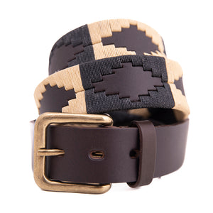 Polo belt - Black/beige