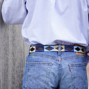 Polo belt - Navy/pale blue/beige