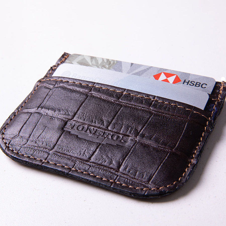 Card Holder - Brown croc