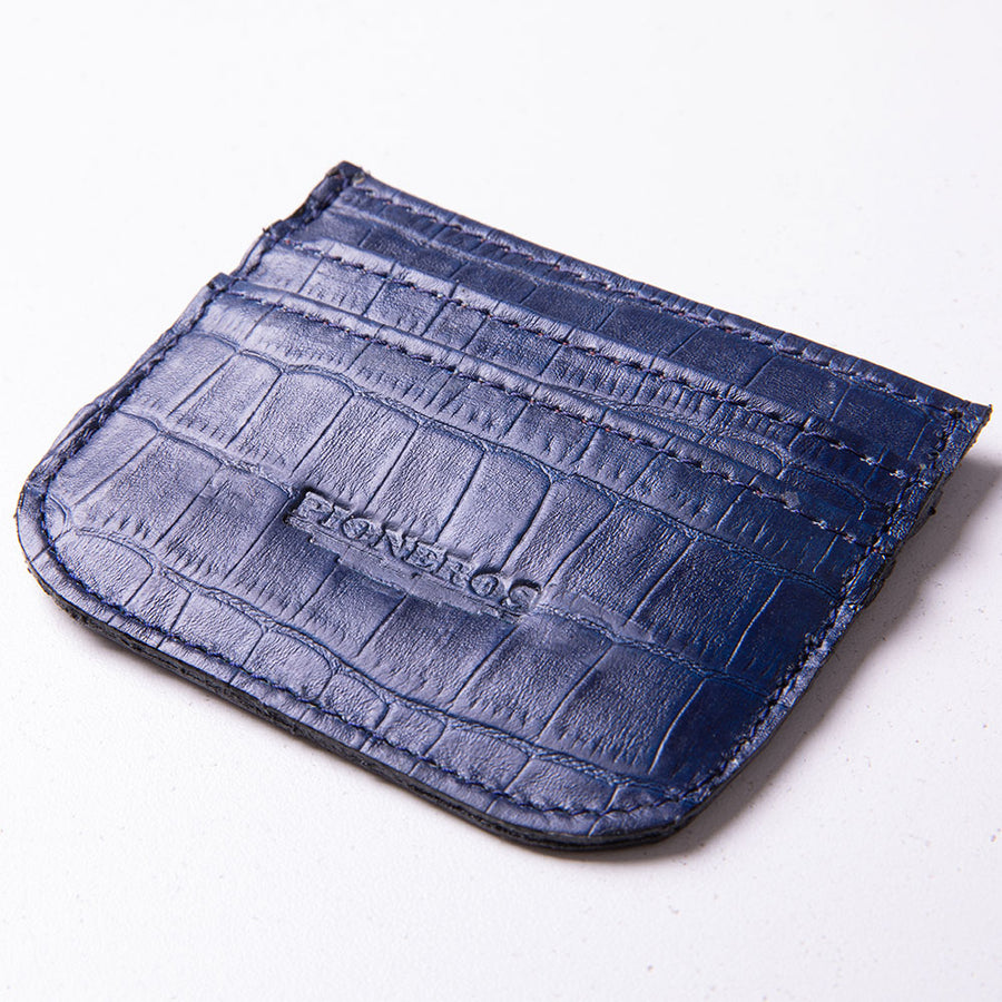 Card Holder - Blue croc