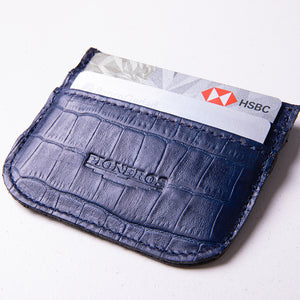 Card Holder - Blue croc