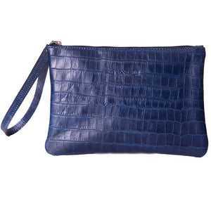 Clutch Bag - Blue Croc