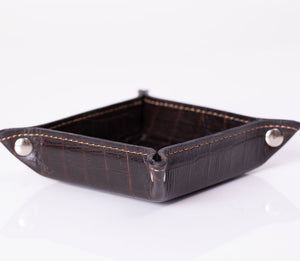 Mini Tray - Brown croc