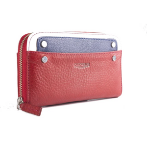 Tricolour Purse - Red