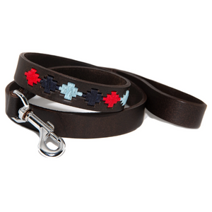 Polo Dog Lead - Pampa cross - Navy/pale blue/red