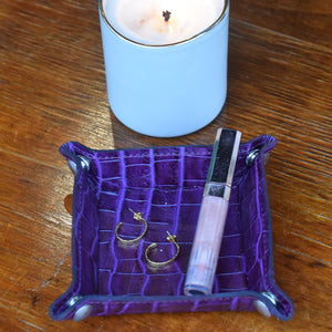 Mini Tray - Purple croc