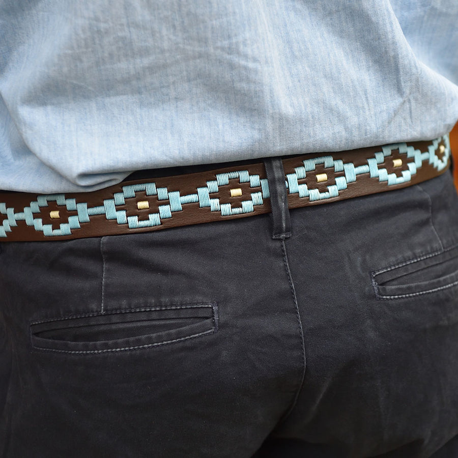 Polo Belt - Pale blue dot