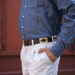 Polo belt - Black/beige