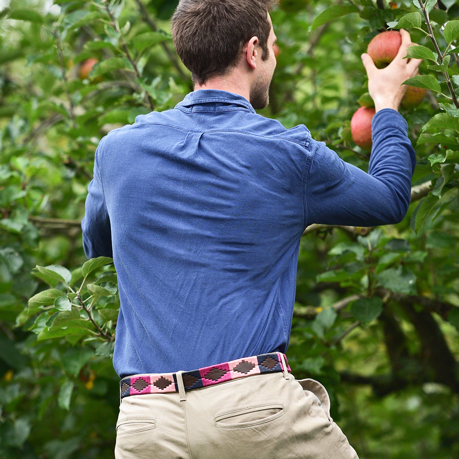 Polo Belt - Berry/Navy/Pink