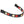 Load image into Gallery viewer, Black Leather Browband - Red/navy/cream
