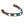 Load image into Gallery viewer, Brown Leather Browband - Green/pale blue/navy/cream
