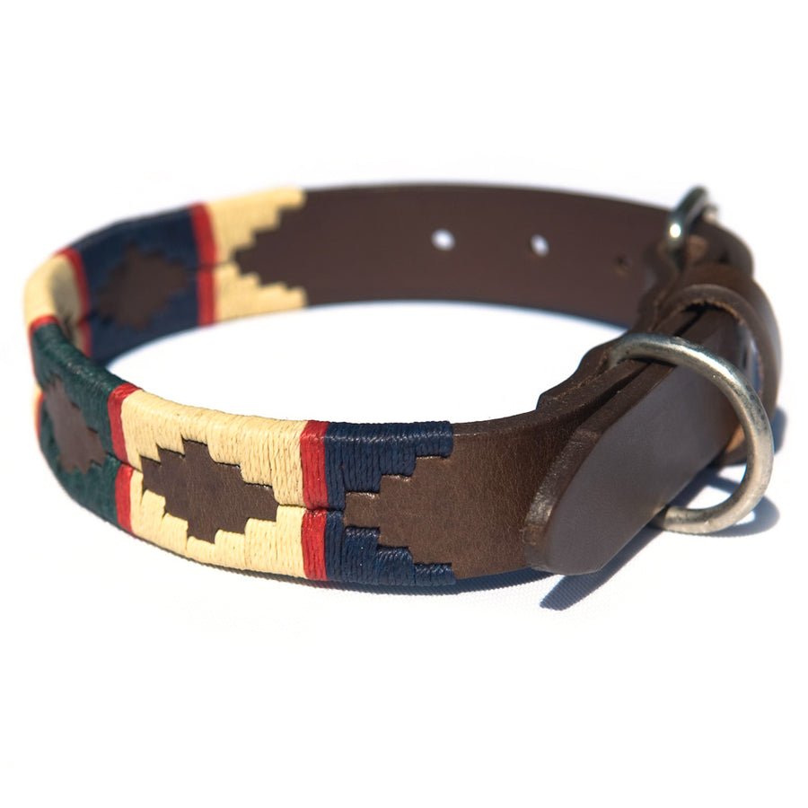 Polo Dog Collar - Red stripe