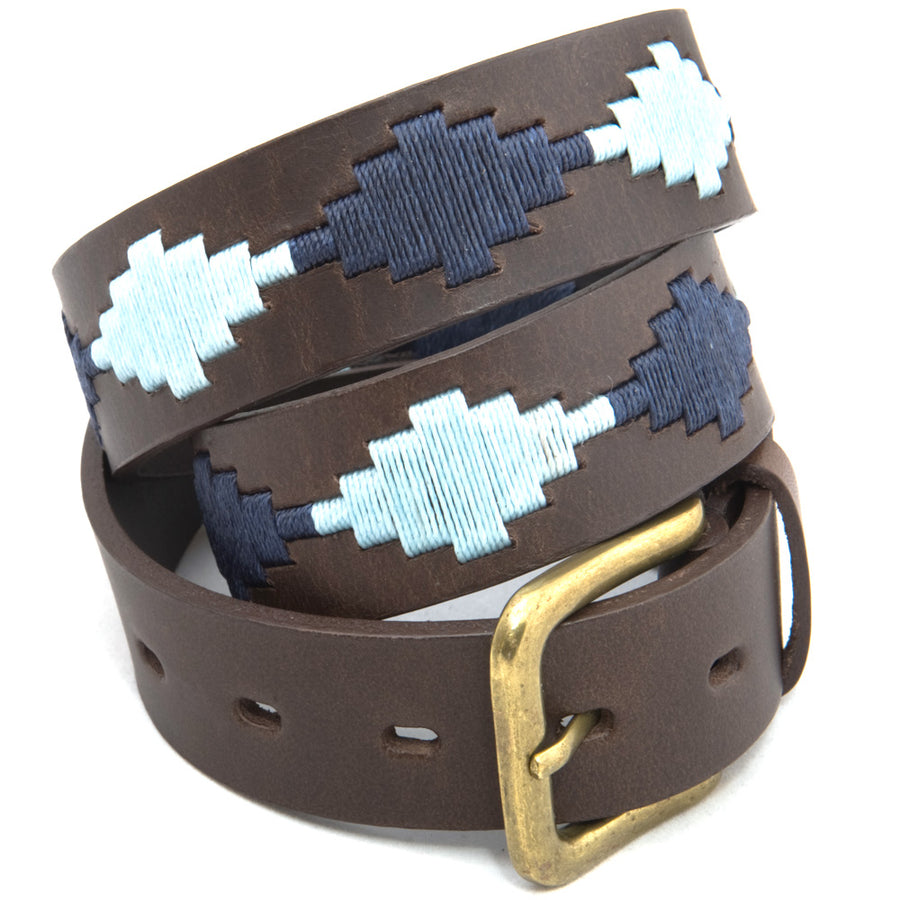 Polo Belt - Pampa Cross - Navy/pale blue