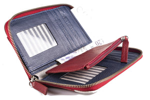 Tricolour Purse - Red